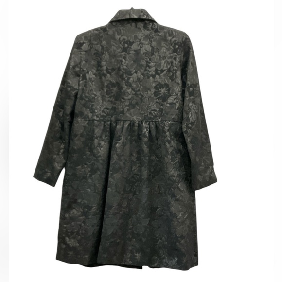 Simply Vera Vera Wang Longseeve Black Floral Metallic Button Jacket Womens Large - Picture 3 of 6